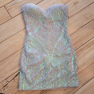 Sequin Bebe mini dress- size small
